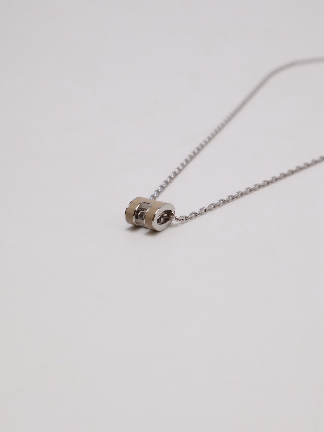 HERMES Mini Pop H項鍊 - 奶茶銀
