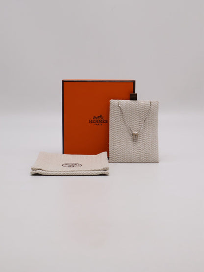 HERMES Mini Pop H項鍊 - 奶茶銀