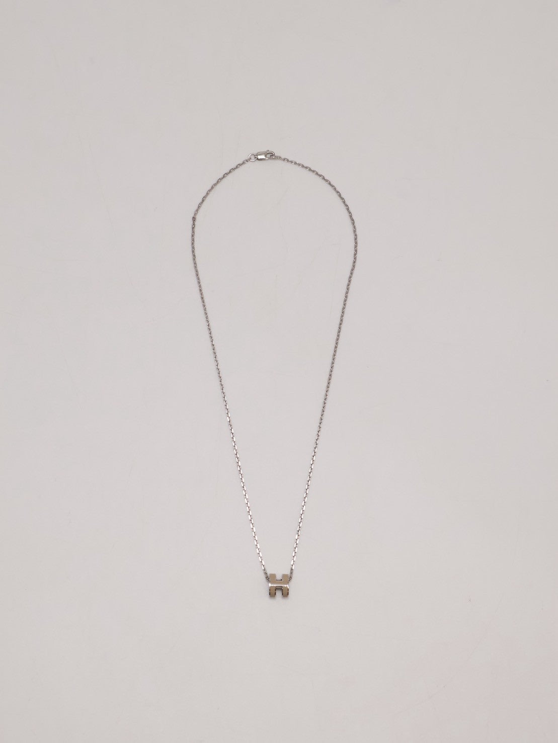 HERMES Mini Pop H項鍊 - 奶茶銀