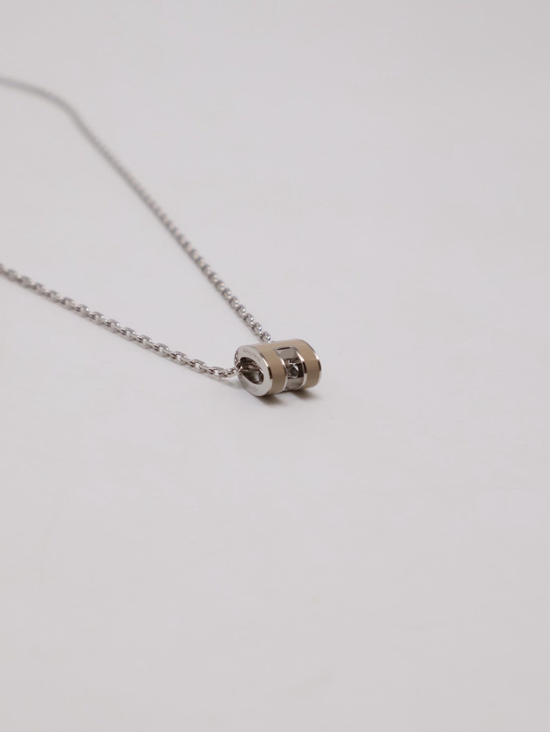 HERMES Mini Pop H項鍊 - 奶茶銀
