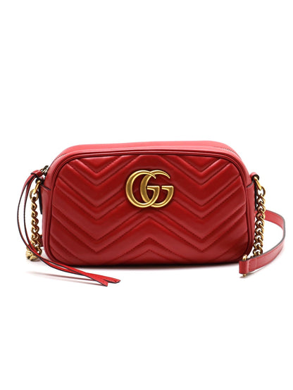 GUCCI Marmont相機包 - 小號紅金