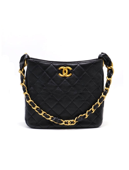 CHANEL 24S嬉皮單肩Hobo - 黑金