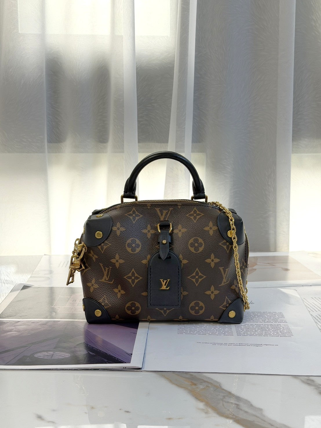 LOUIS VUITTON Petite Malle Souple軟盒子包