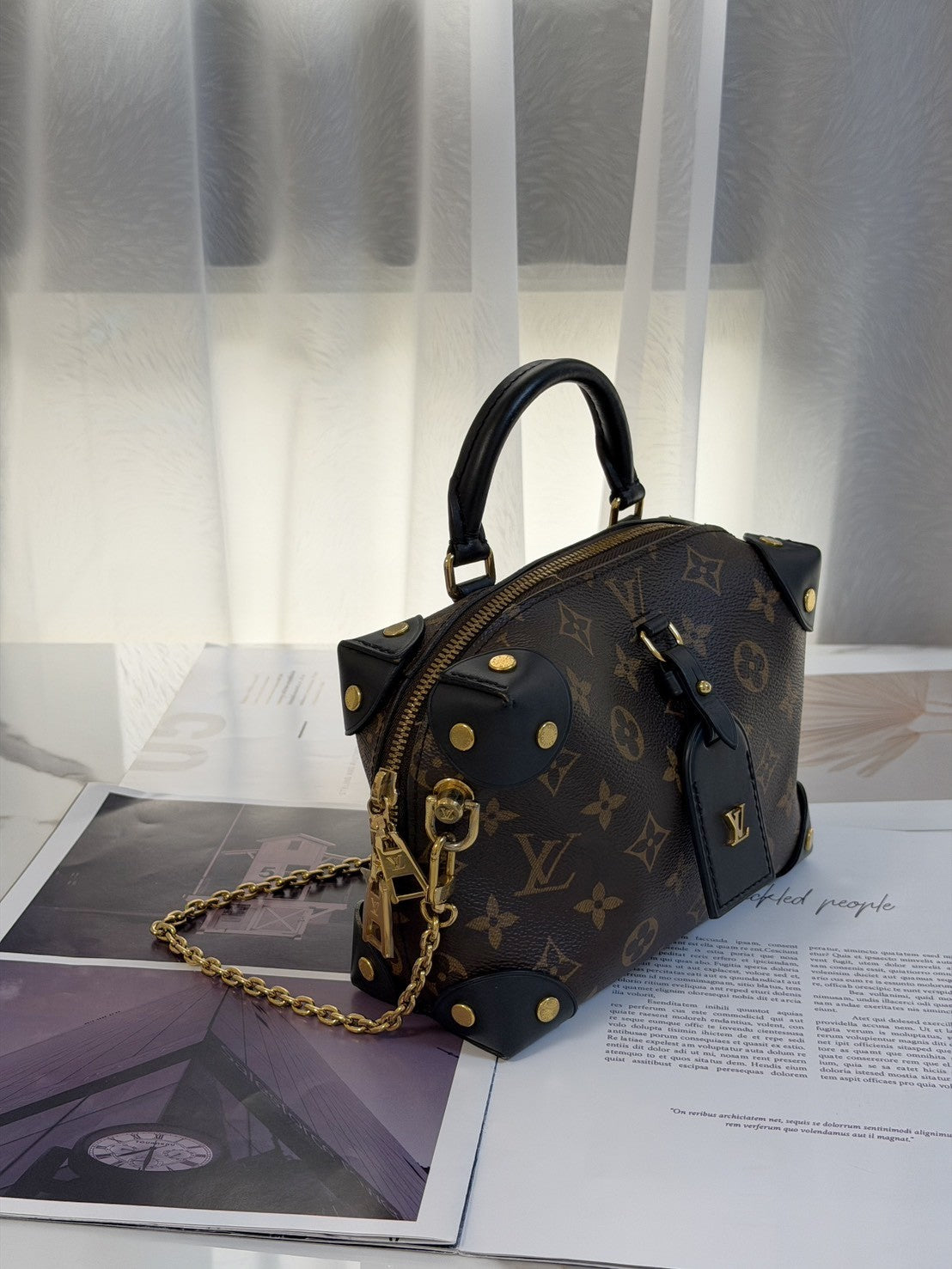 LOUIS VUITTON Petite Malle Souple軟盒子包
