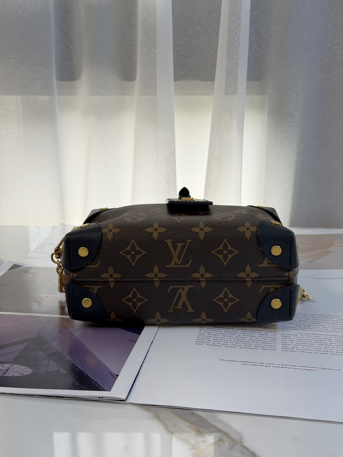 LOUIS VUITTON Petite Malle Souple軟盒子包