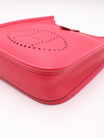 HERMES Mini evelyne - Rose Extreme I6 極致粉銀 D