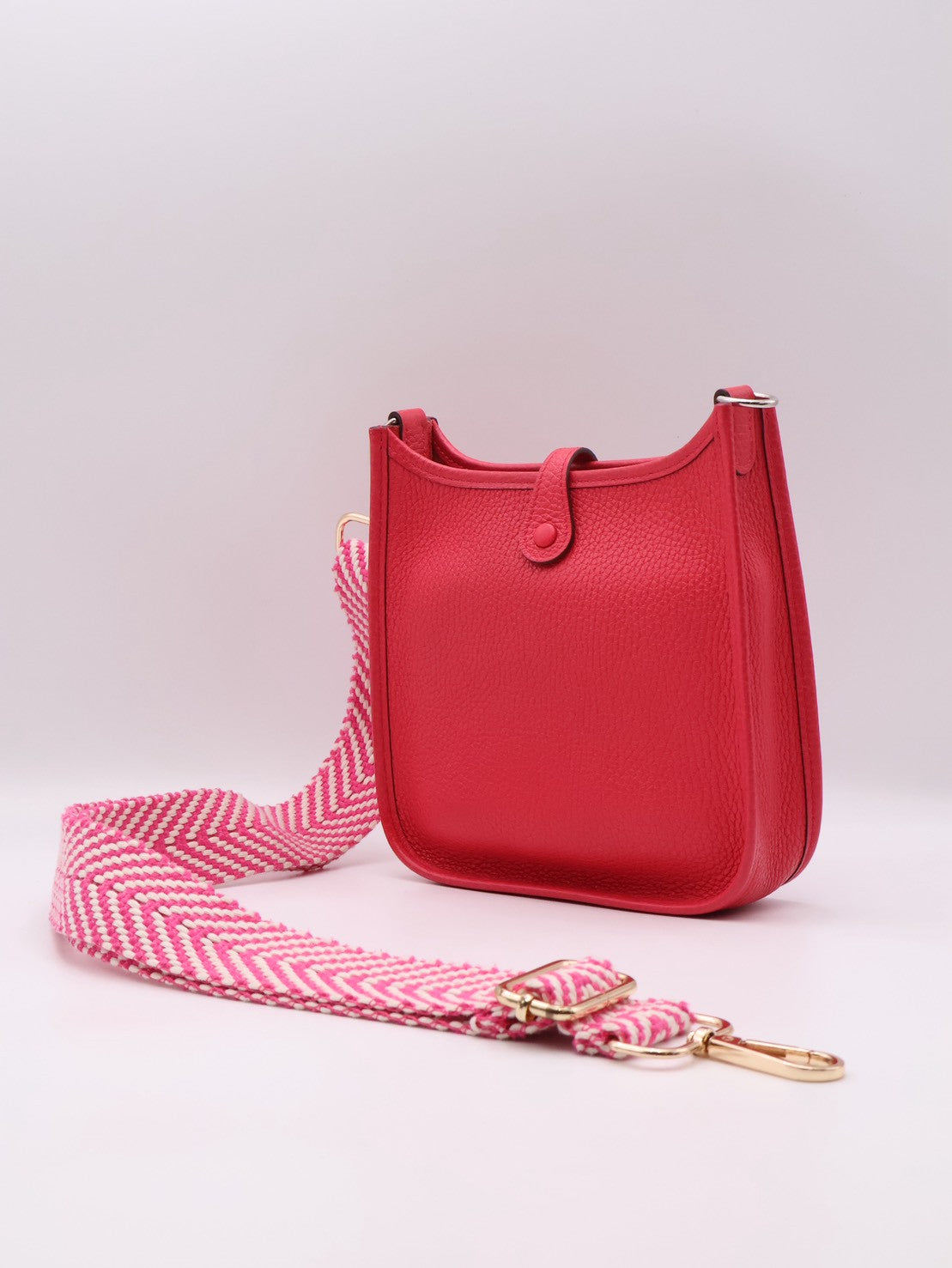 HERMES Mini evelyne - Rose Extreme I6 極致粉銀 D