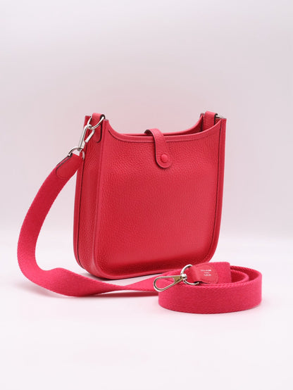HERMES Mini evelyne - Rose Extreme I6 極致粉銀 D