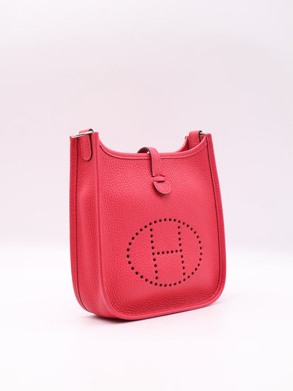 HERMES Mini evelyne - Rose Extreme I6 極致粉銀 D