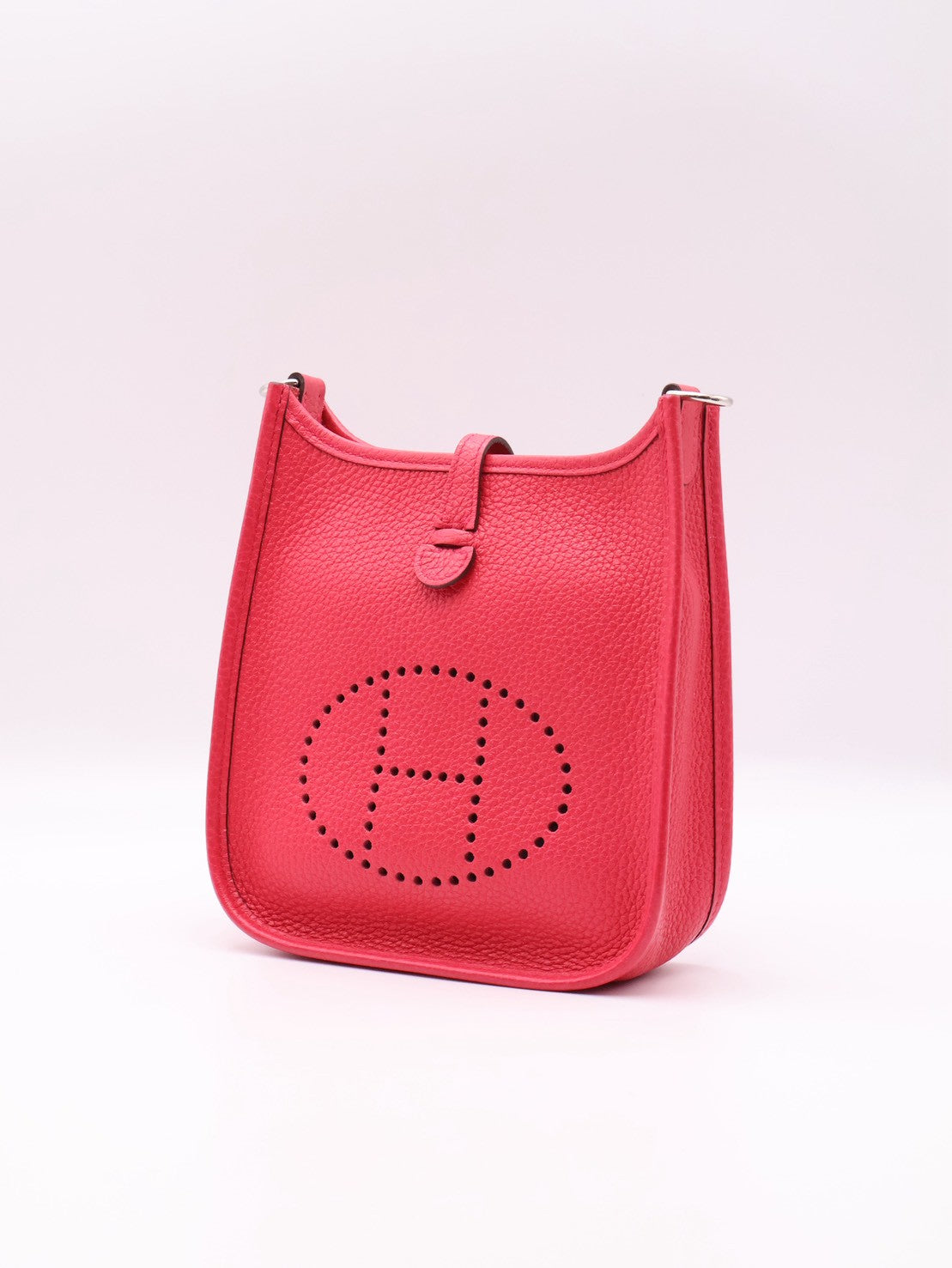 HERMES Mini evelyne - Rose Extreme I6 極致粉銀 D
