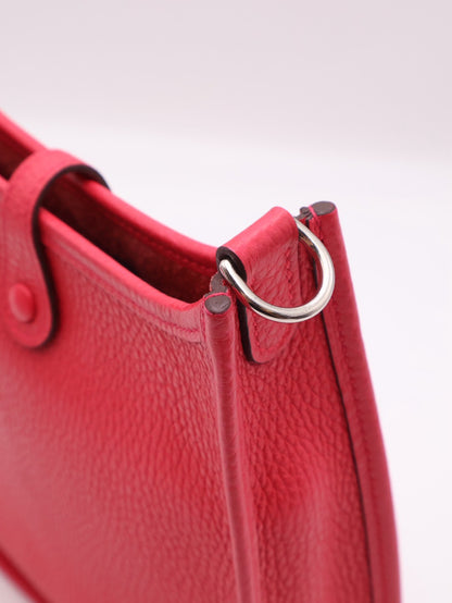 HERMES Mini evelyne - Rose Extreme I6 極致粉銀 D