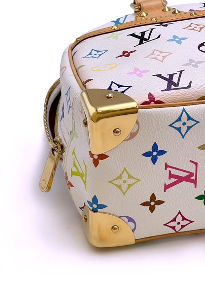 LOUIS VUITTON x 村上隆聯名白三彩鉚釘小珍包