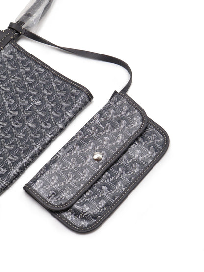 GOYARD 經典亞麻帆布Tote - 小號灰