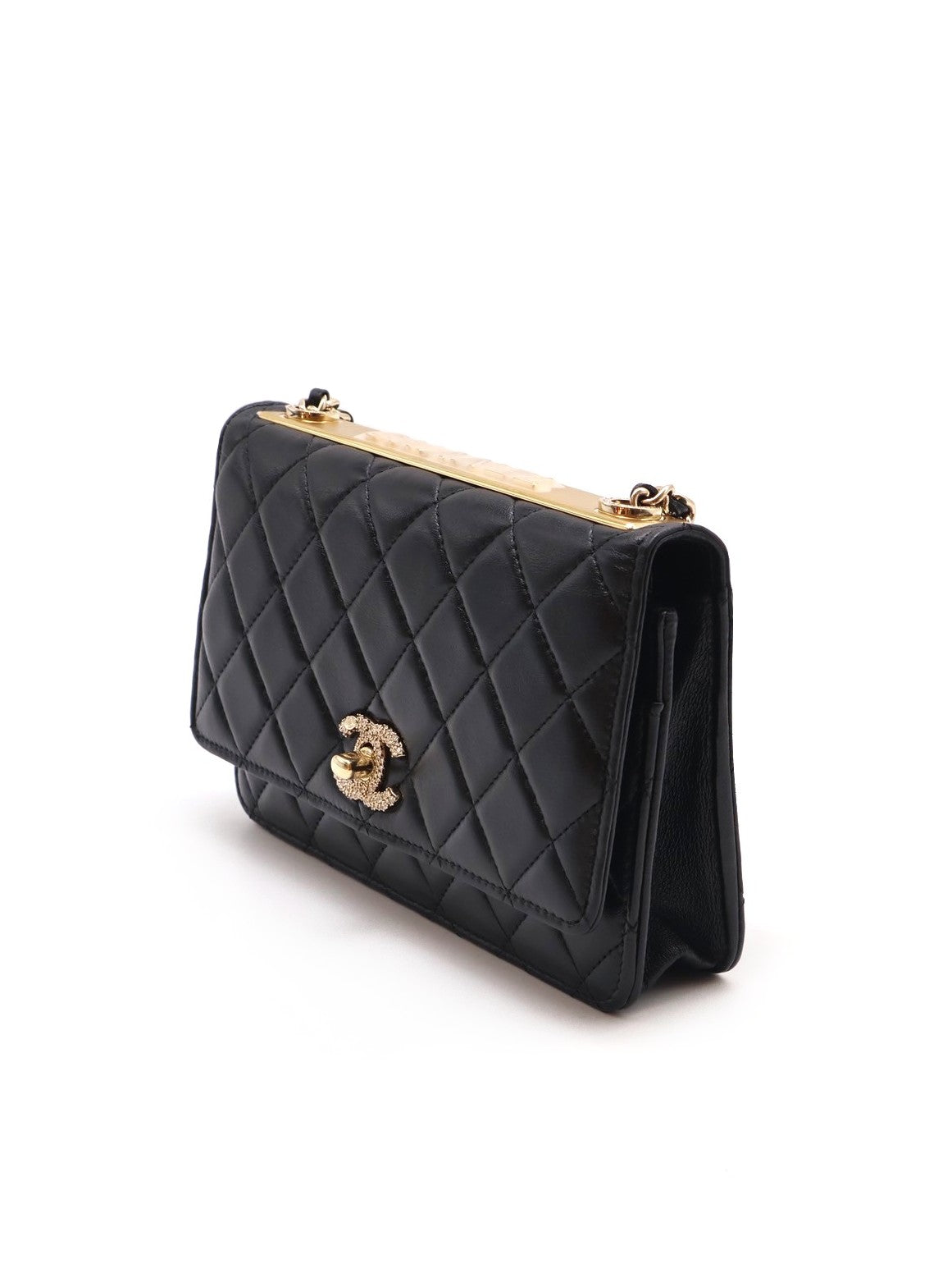 CHANEL 水鑽雙C Trendy WOC - 黑金