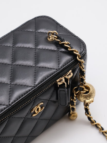 CHANEL 金球長盒子 - 黑金