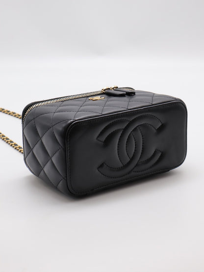 CHANEL 金球長盒子 - 黑金