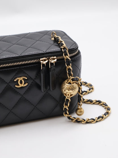 CHANEL 金球長盒子 - 黑金