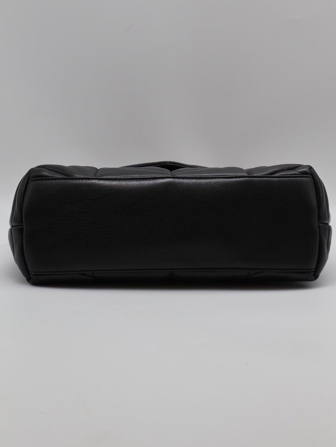 YSL Puffer小羊皮單肩包 - 小號黑金