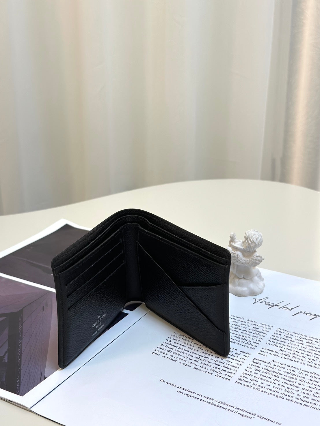 LOUIS VUITTON 雙折短夾 - 灰老花