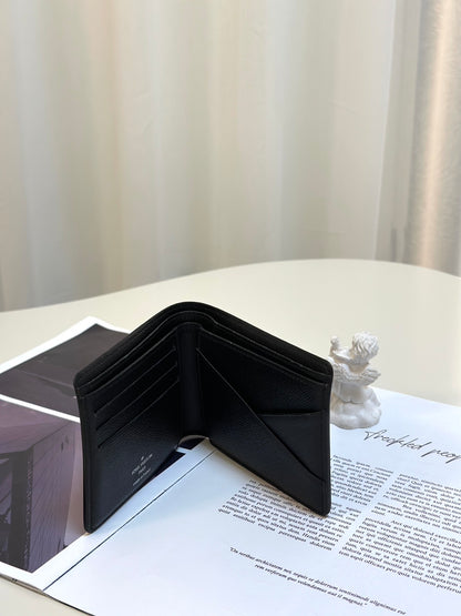 LOUIS VUITTON 雙折短夾 - 灰老花