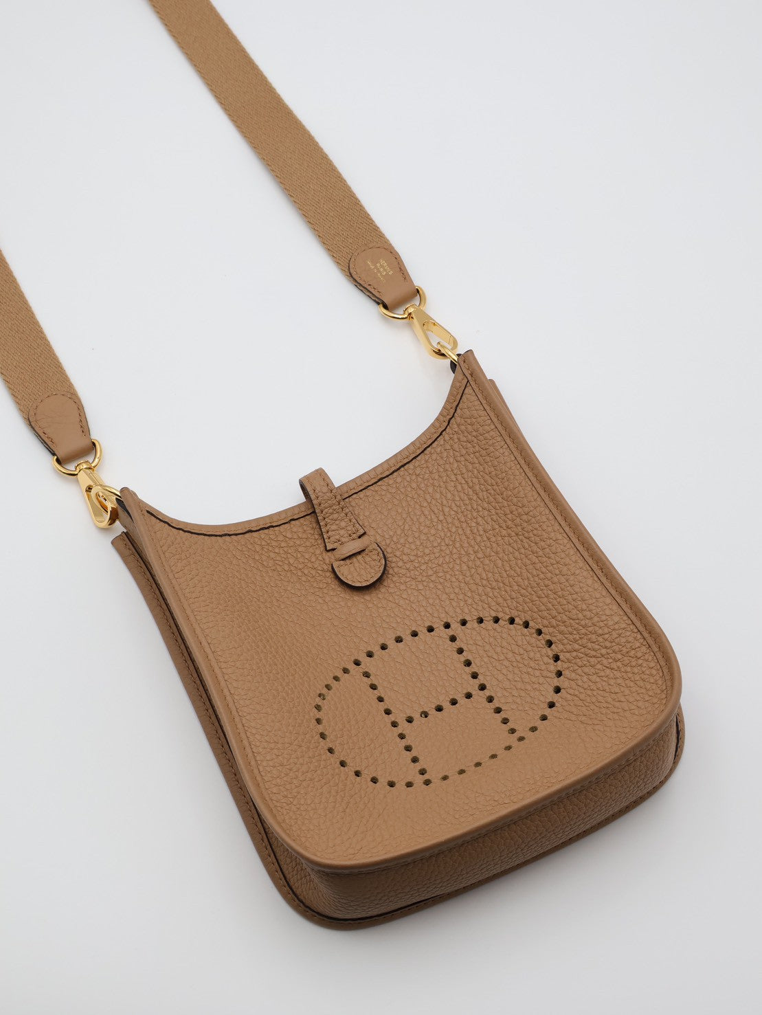 HERMES Mini Evelyne - 奶茶金 U