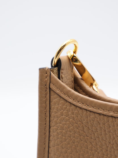 HERMES Mini Evelyne - 奶茶金 U