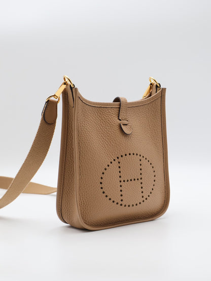 HERMES Mini Evelyne - 奶茶金 U