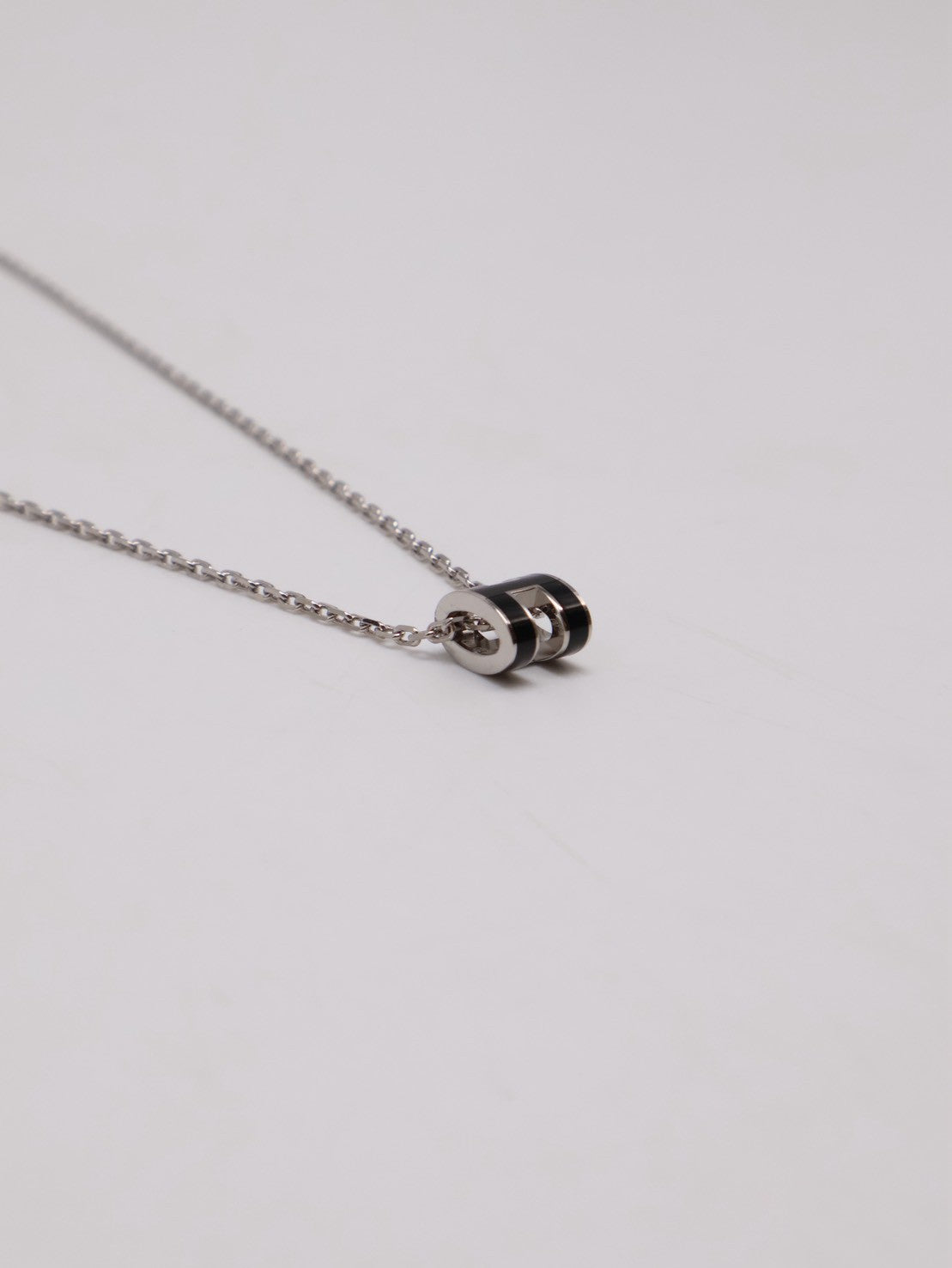 HERMES Mini Pop H項鍊 - 黑銀