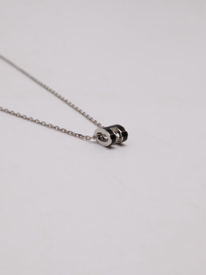 HERMES Mini Pop H項鍊 - 黑銀