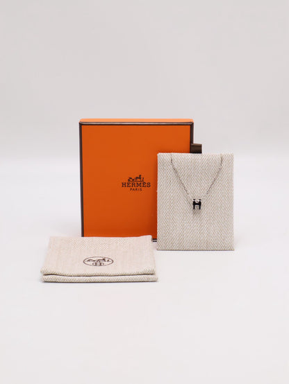 HERMES Mini Pop H項鍊 - 黑銀