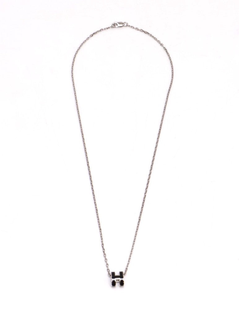 HERMES Mini Pop H項鍊 - 黑銀