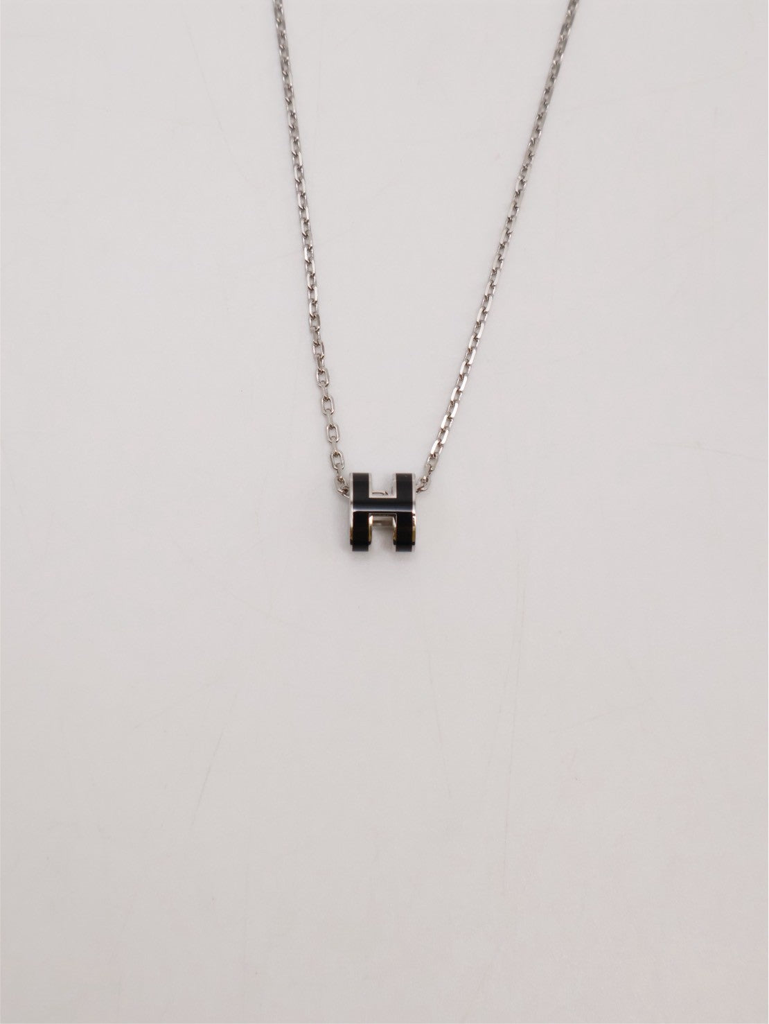 HERMES Mini Pop H項鍊 - 黑銀