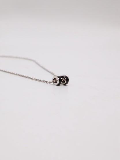 HERMES Mini Pop H項鍊 - 黑銀