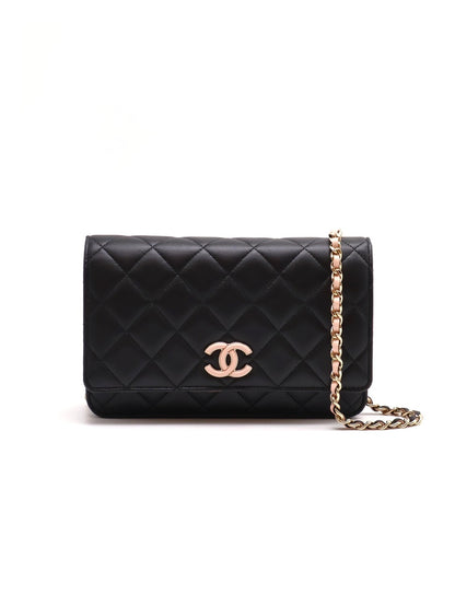 CHANEL 24C季節款拚色WOC - 黑粉