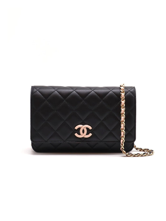 CHANEL 24C季節款拚色WOC - 黑粉