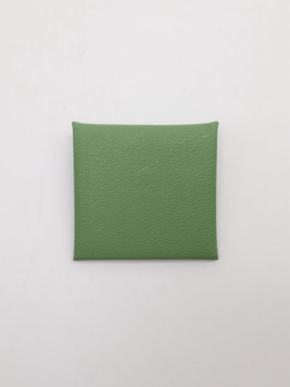 HERMES Chevre mysore bastia - 牛油果綠拚金棕