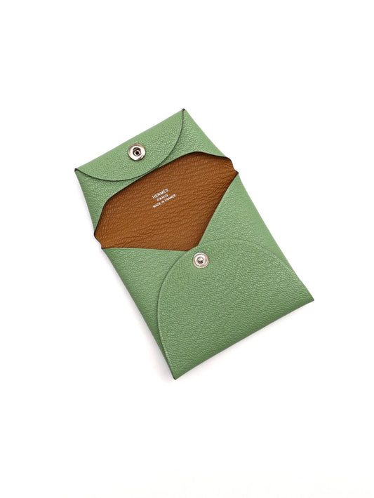 HERMES Chevre mysore bastia - 牛油果綠拚金棕