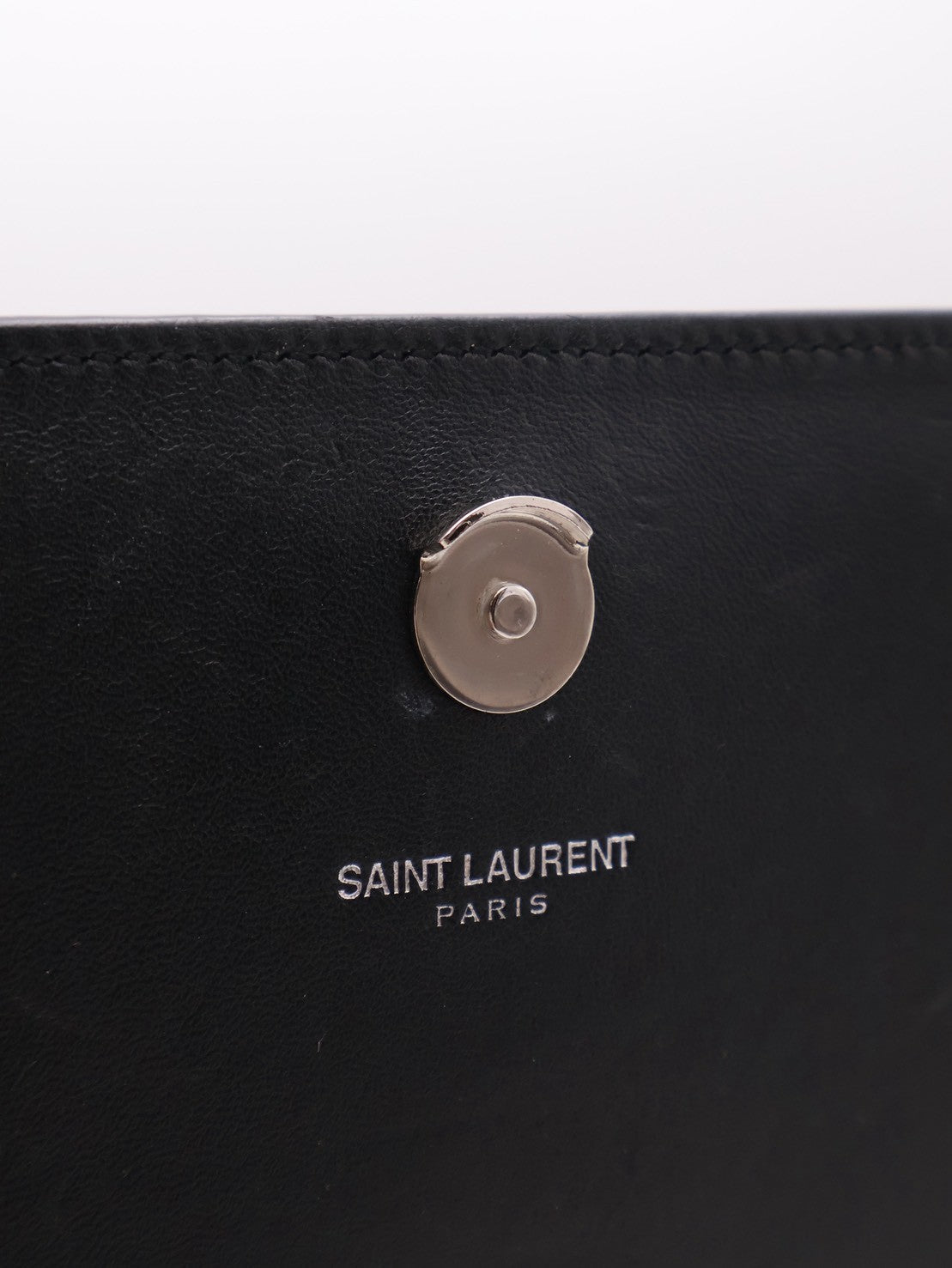 YSL 珍稀蛇皮鍊包 - 黑銀