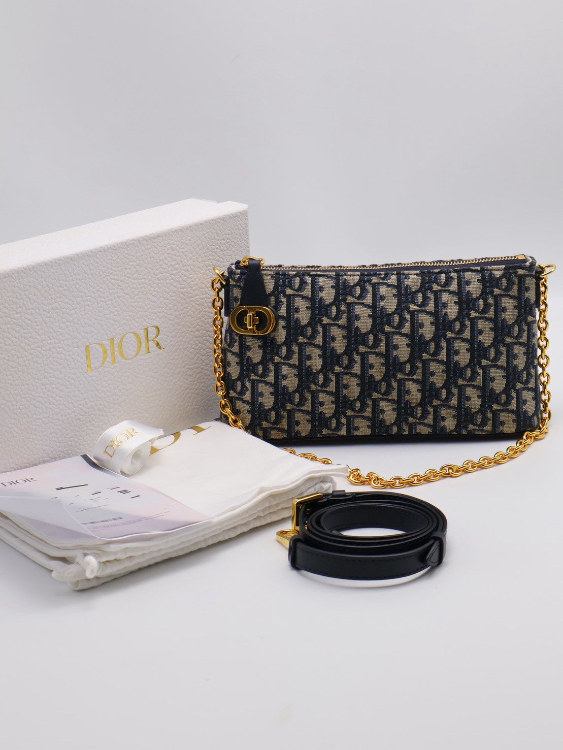 DIOR 30 Montaigne雙肩帶麻將包