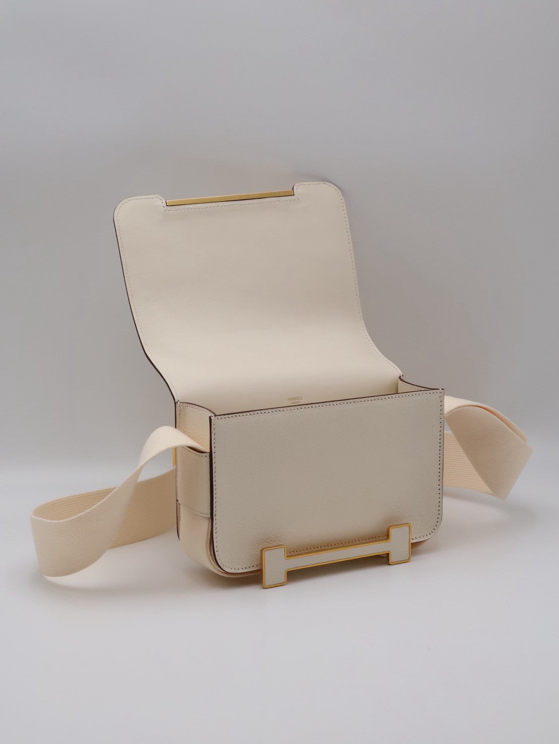 HERMES Geta 木屐包 - Craie 10 奶昔白金 U