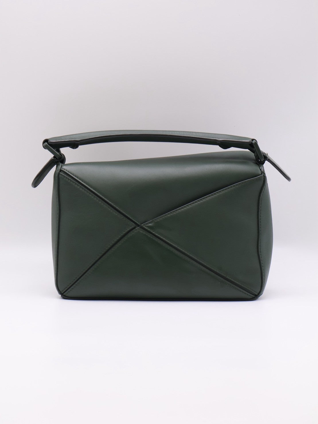 LOEWE Puzzle小牛皮手袋 - 小號綠