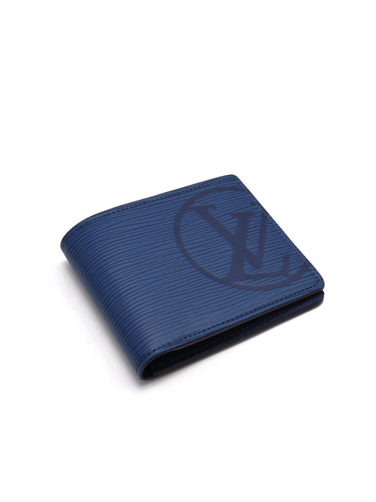 LOUIS VUITTON Multiple水波紋雙折皮夾 - 藍