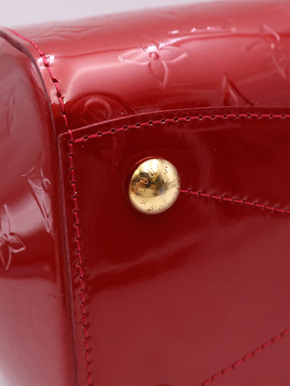 LOUIS VUITTON 漆皮波士頓手提包 - 紅