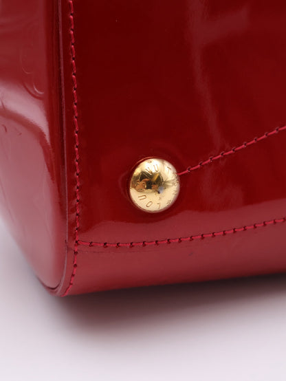 LOUIS VUITTON 漆皮波士頓手提包 - 紅
