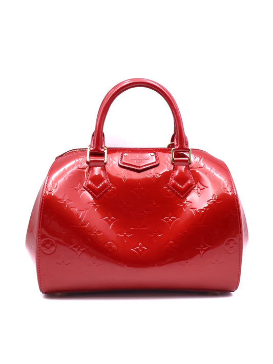 LOUIS VUITTON 漆皮波士頓手提包 - 紅