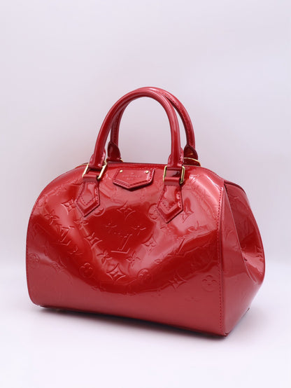 LOUIS VUITTON 漆皮波士頓手提包 - 紅
