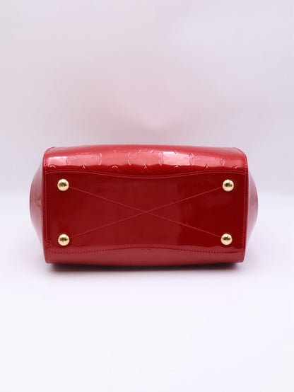 LOUIS VUITTON 漆皮波士頓手提包 - 紅