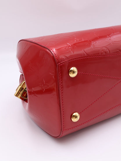 LOUIS VUITTON 漆皮波士頓手提包 - 紅