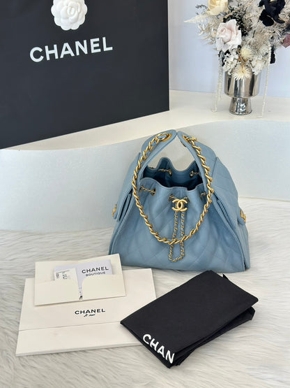 CHANEL 25 Hobo bag - 小號霧霾藍金