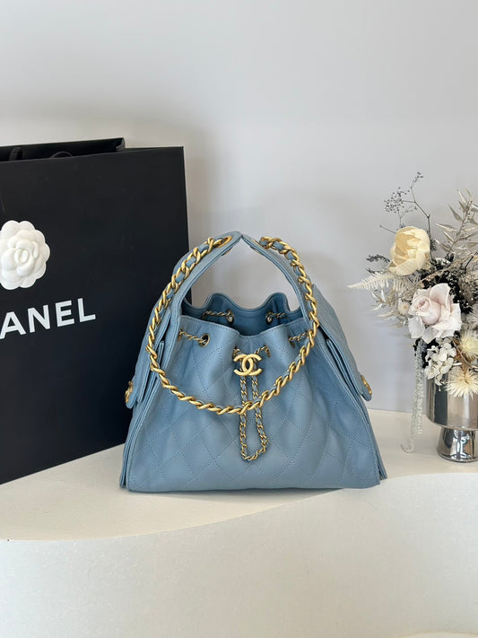 CHANEL 25 Hobo bag - 小號霧霾藍金